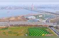 南昌紅谷灘區(qū)鳳凰洲體育公園加緊建設(shè)（圖）