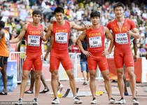 男子4×100米中国队破亚洲纪录 决赛有望赢美国