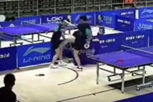 乒乓球员赛后殴打对手