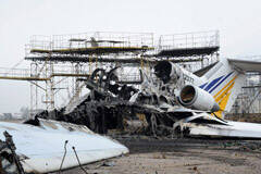 顿涅茨克机场绞肉战 一片废墟