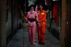 因各种原因留下伤痛的环卫工