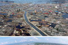 印尼大海啸十年后对比照片