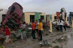 墨西哥遭遇龙卷风袭击现场