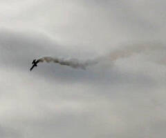 特技飞行员飞机坠毁瞬间