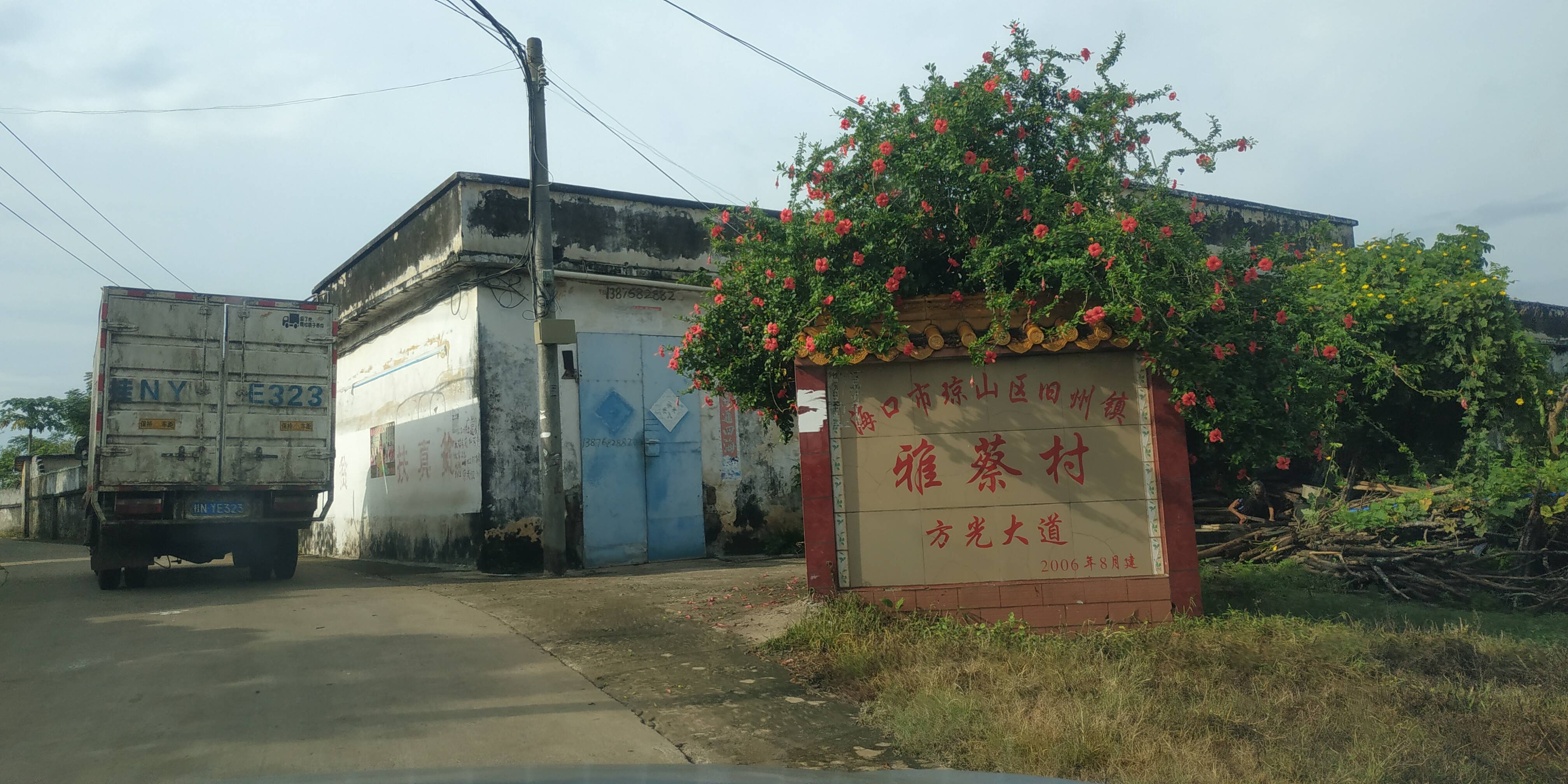 海口市旧州镇的雅蔡村离海口30几公里.