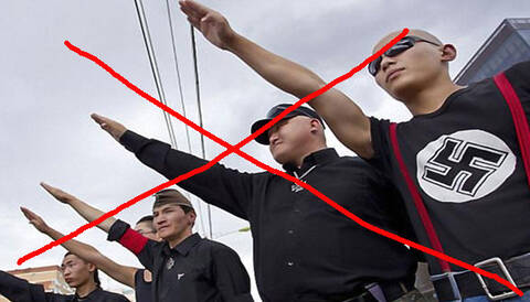 在德国行纳粹礼图片