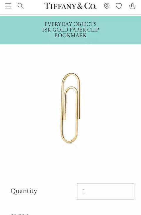 蒂芙尼一个回形针上千美金?奢侈品都是这么卖的吗?