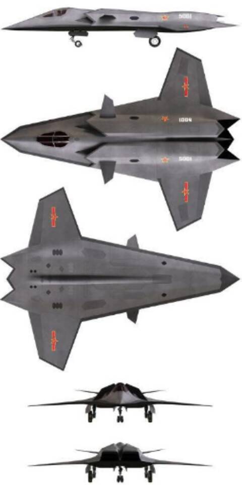 全频段隐身配激光炮:中国第6代战机CG概念图