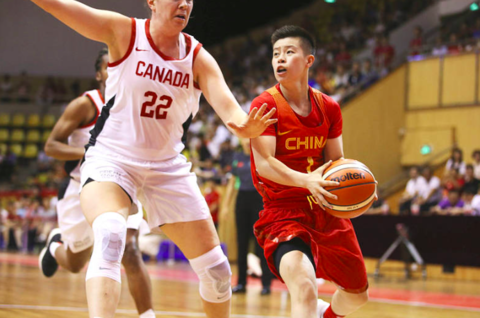 中国女篮热身赛82-65轻取加拿大,邵婷6分5助攻