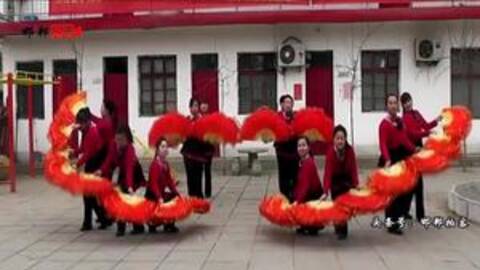 中国美扇子舞