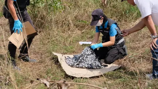 ▲泰國警方在案發現場調查