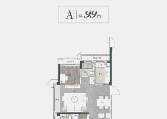 建筑面积约99㎡A户型