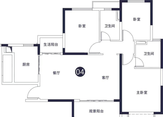 124m²三房两厅两卫