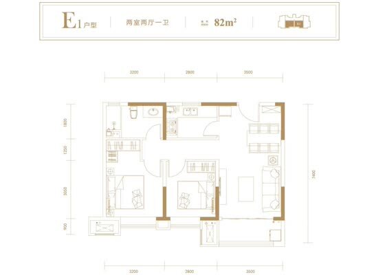 小高层82平户型