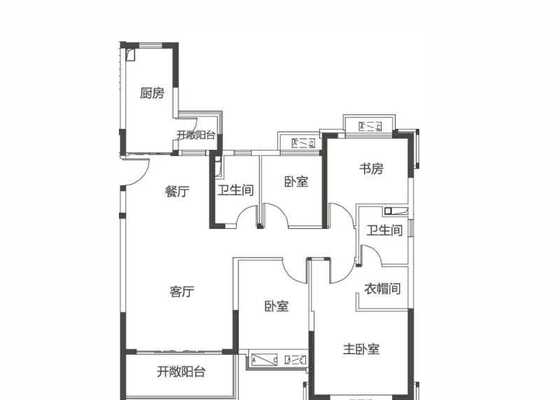 洋房142.08平米户型