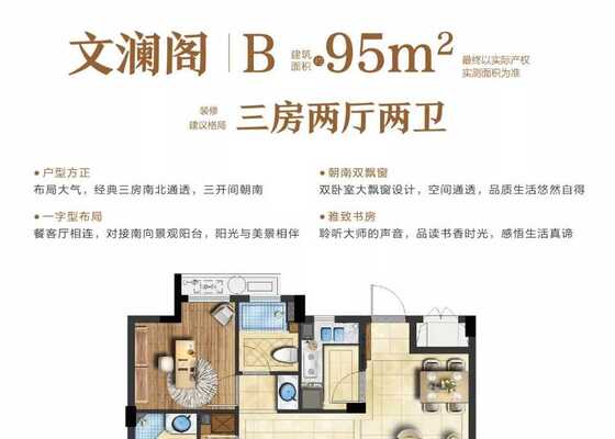 B户型约95平