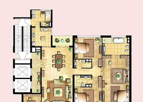 A户型建筑面积: 约300.00㎡