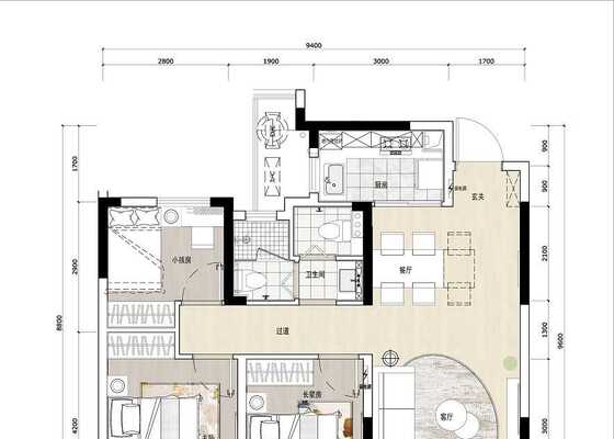89m²A2户型