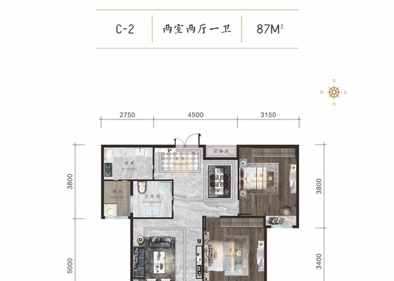 一期高层C-2户型