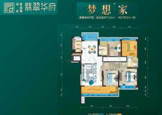 祁东碧桂园翡翠华府B户型
