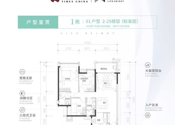 1栋01户型2-25楼层