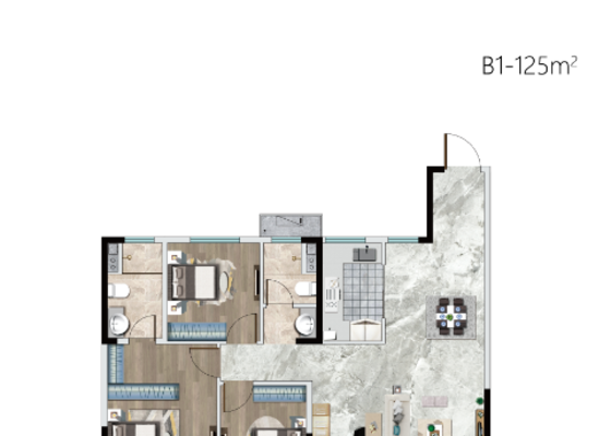 B1户型 125㎡