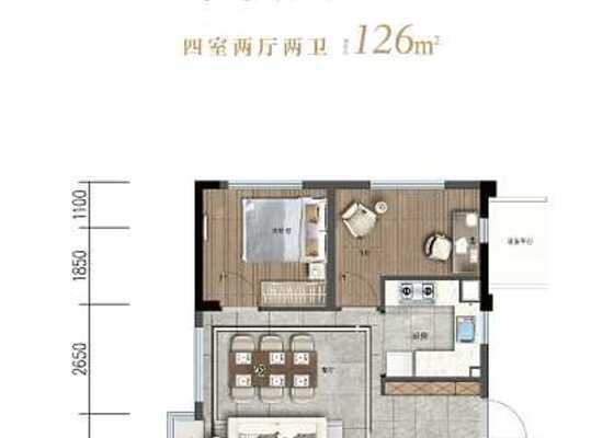 建筑面积126㎡A1户型	