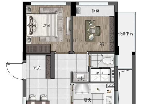 建筑面积为98㎡C户型