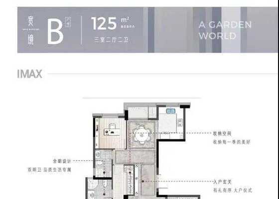 建面约125㎡B