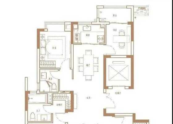 B-B1户型132㎡户型图