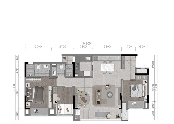 T4建面约99㎡洋房