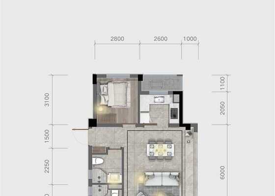 建筑面积约97㎡户型