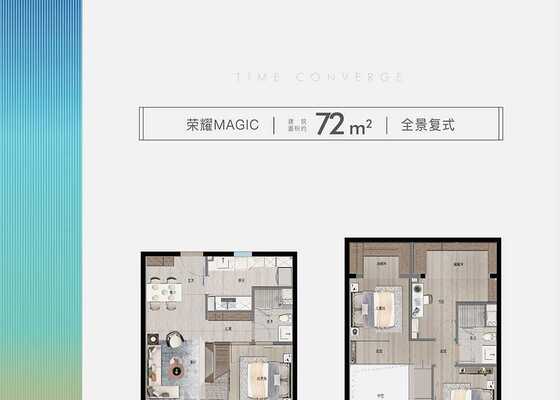 建筑面积为72㎡户型