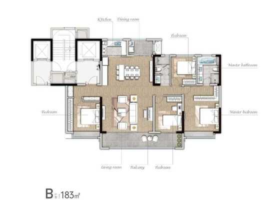 礼樾云居天樾183㎡户型图