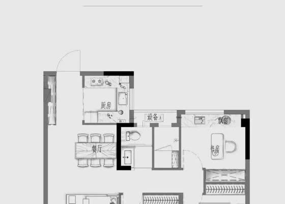 高层建面约89㎡户型