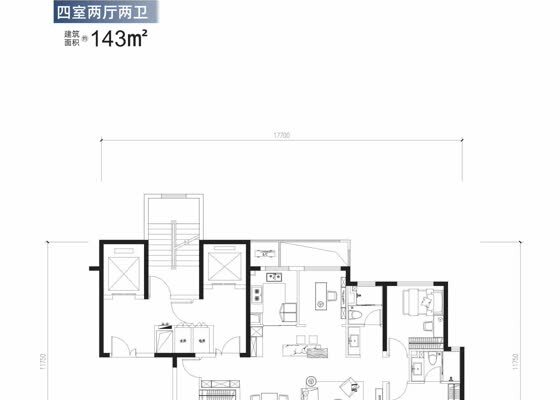 143平四室两厅两卫
