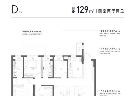 129㎡D户型