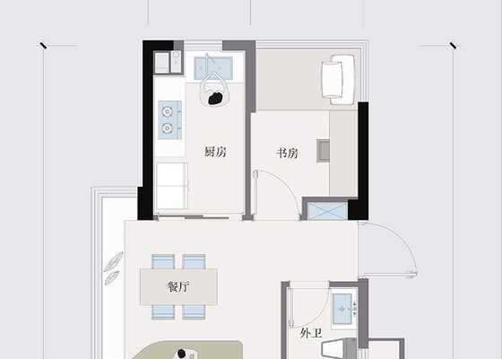 建筑面积为88㎡B户型