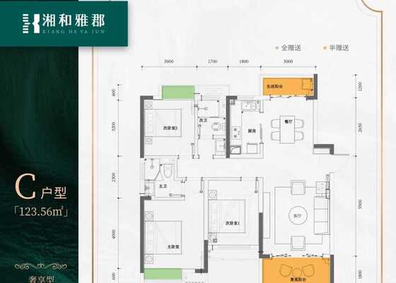 C户型123平