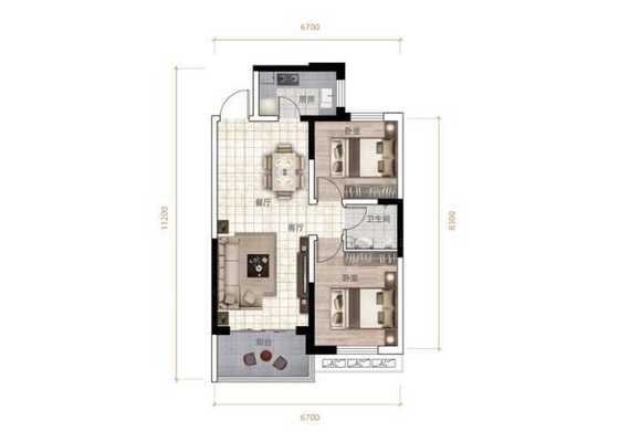 E2户型-88m²