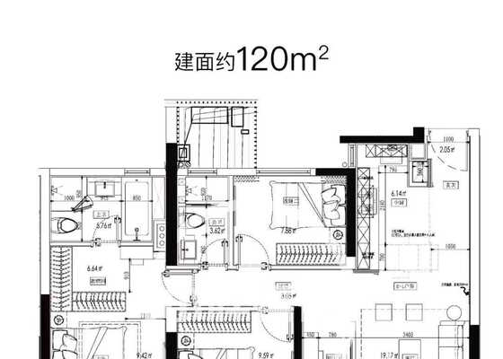 120平户型