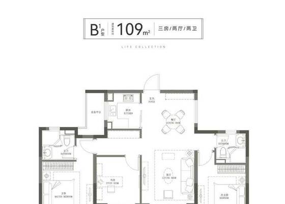 B1户型109方