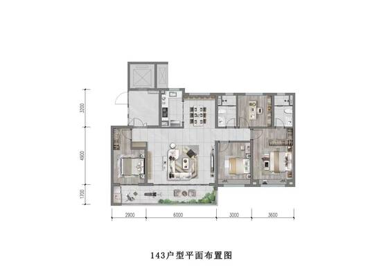 143平户型图