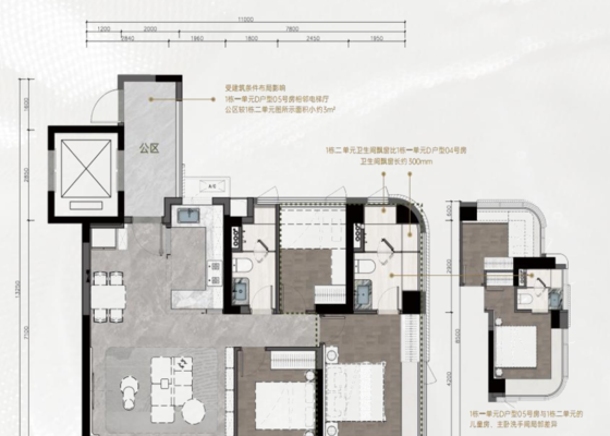 建筑面积约111㎡