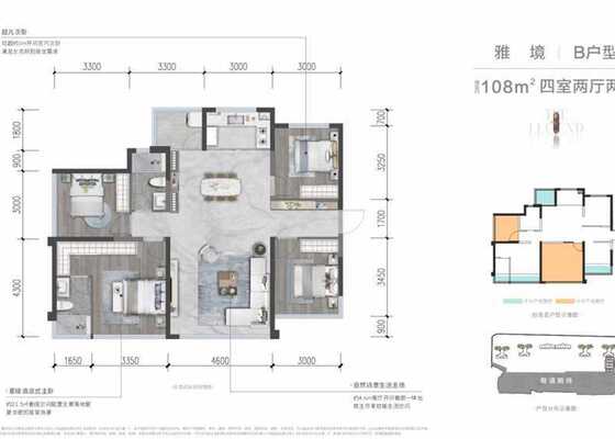 明星户型②：建筑面积约108㎡