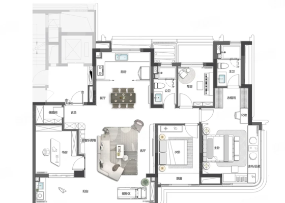 建面约149㎡户型