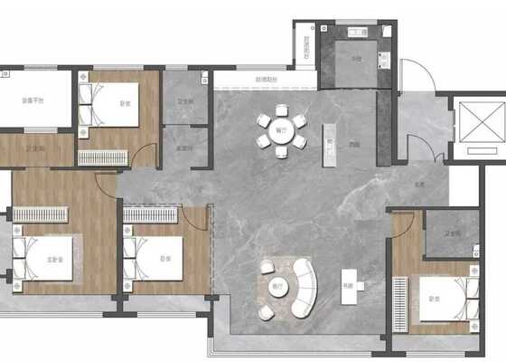 洋房169平米户型
