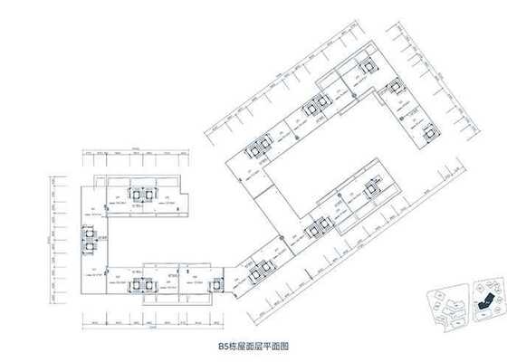 B5栋屋面层平面图