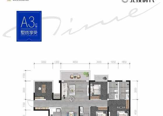 北投时代A3建面（129㎡），4房2厅2