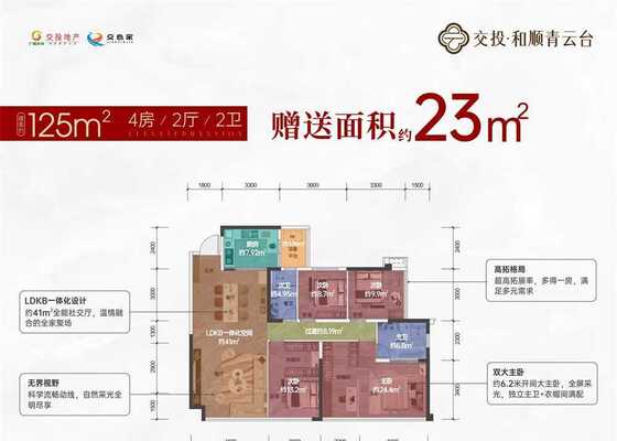 125m² 4房2厅2卫